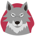 badwolf.mk лого од волк како носи црвена наметка